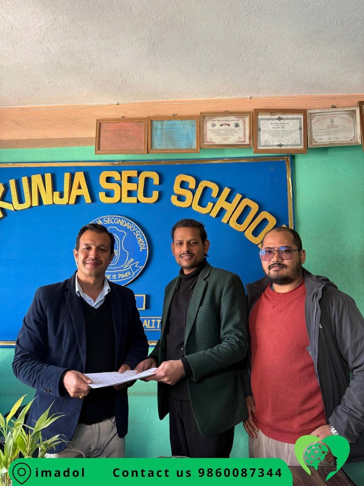 Partnership signing for Aanandit Hridaya's school mental health collaboration