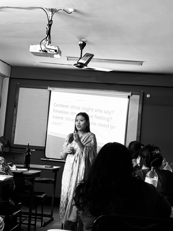 Interactive classroom session — students
