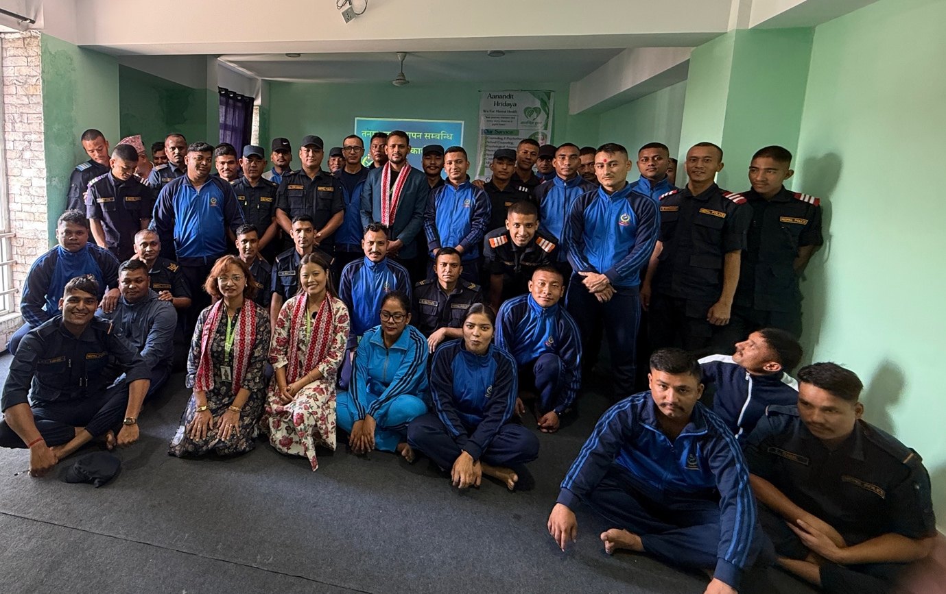 Stress management session with Nepal Police officers
