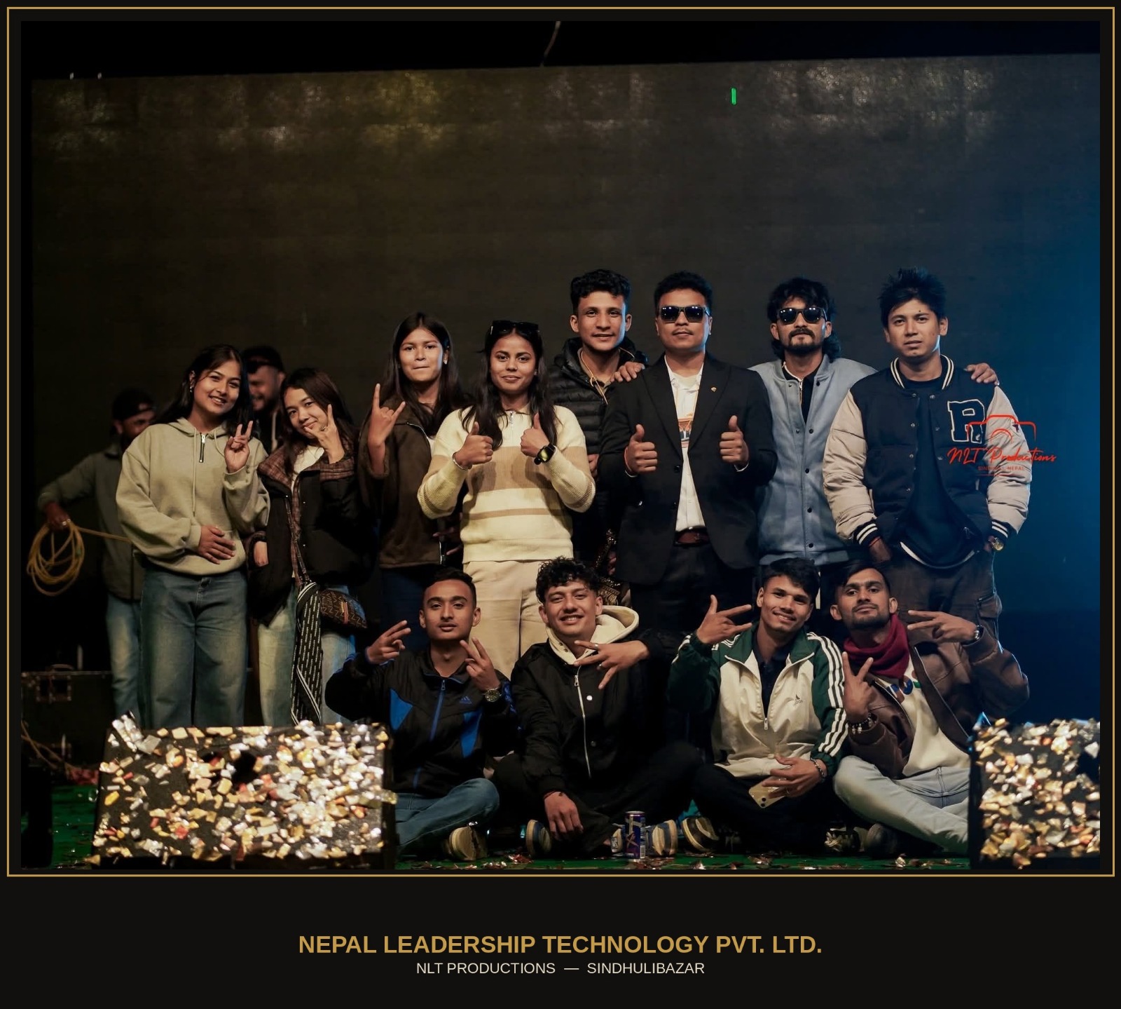 Nepal Leadership Technology team members posing together outdoors